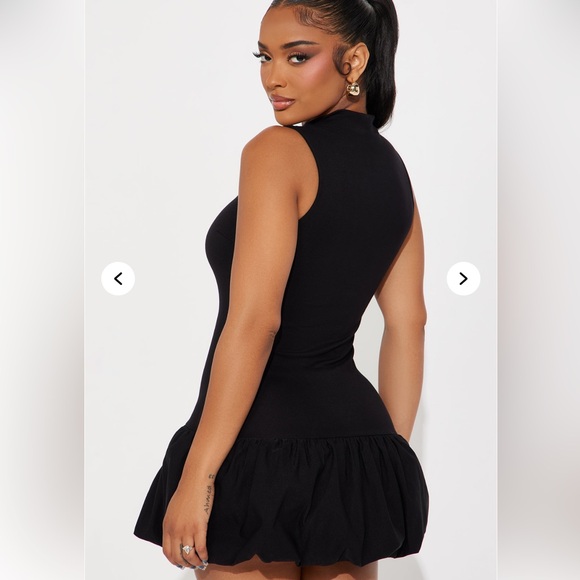 FashionNova Mock Neck Bubble Dress 🖤 - Picture 3 of 8